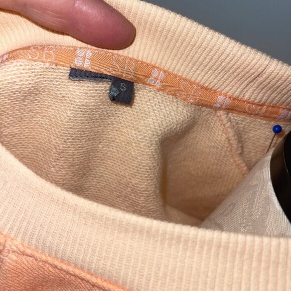 Sweaty Betty Womens Sweatshirt Pants Set Size Small Peach Animal Print Fleece - Picture 5 of 9